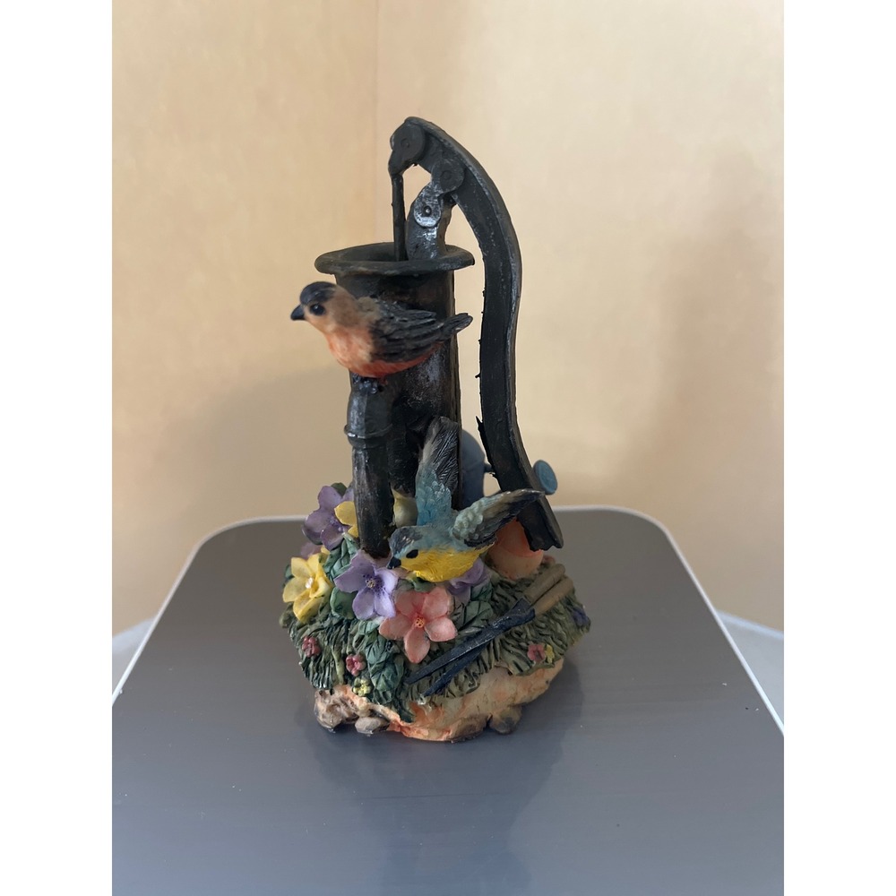K's Collection Bird Water Pump Figurine Garden Scene Resin Decor Mini 9SSL12